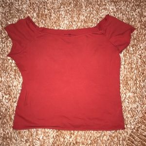 Brandy Melville off the shoulder red top